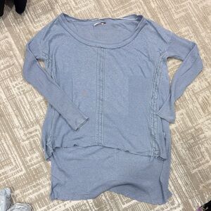 FREE PEOPLE Women's Blue Long Sleeve Top